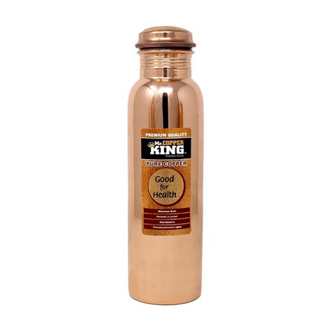 Mr.Copper King Copper Bottle For Water, 100% Pure Anti Rust Anti ...