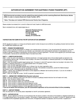 WPS Commercial Electronic Funds Transfer Authorization Agreement ...