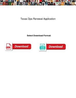 Fillable Online Texas Dps Renewal Application. Texas Dps Renewal ...