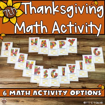 Image result for Thanksgiving 7th Grade Math
