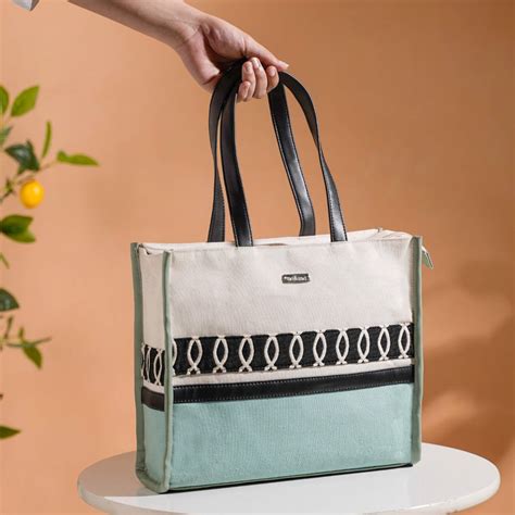 Eco-friendly Carryall Tote Bag Mint Small 12 x 10 Inch Online - Premium ...