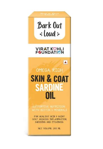 Vivaldis Bark Out Loud Skin & Coat Sardine Oil For Dogs & Cats, 200 ML ...
