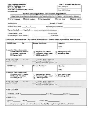 Fillable Online DME/Medical Supply Prior Authorization Request Form Fax ...