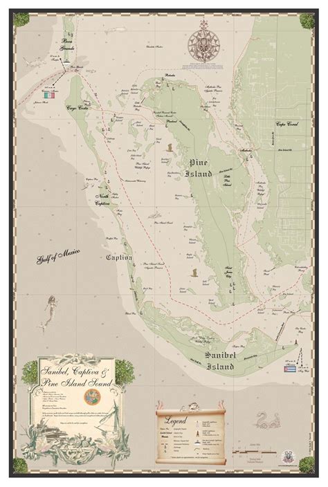 Sanibel, Captiva & Pine Island Sound Map - Island Map Store