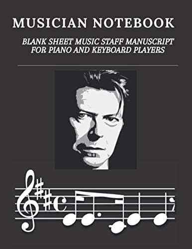 MUSICIAN NOTEBOOK LARGE PRINT Blank Sheet Music Staff Manuscript for ...