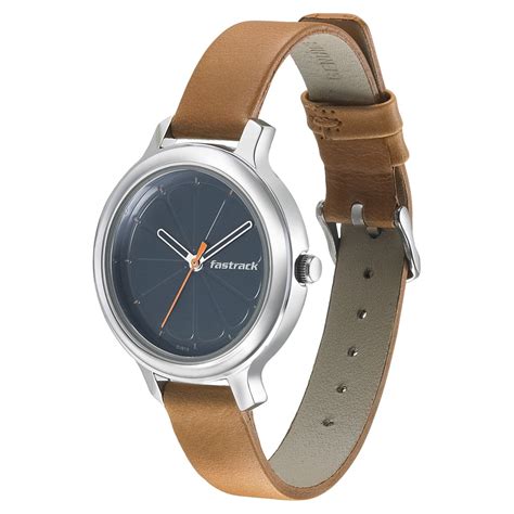 Buy Online Fastrack Quartz Analog Black Dial Leather Strap Watch for ...