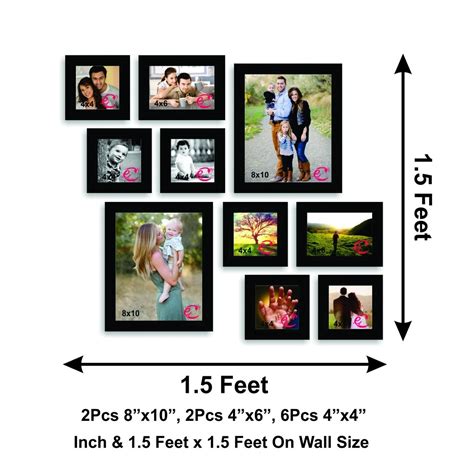 Memory Wall Collage Photo Frame Set of 10 individual photo frames ...