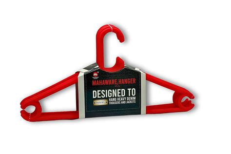 Mahaware Sturdy Polypropylene Hanger, Pack of 6, Red l Cloth Hanger l ...