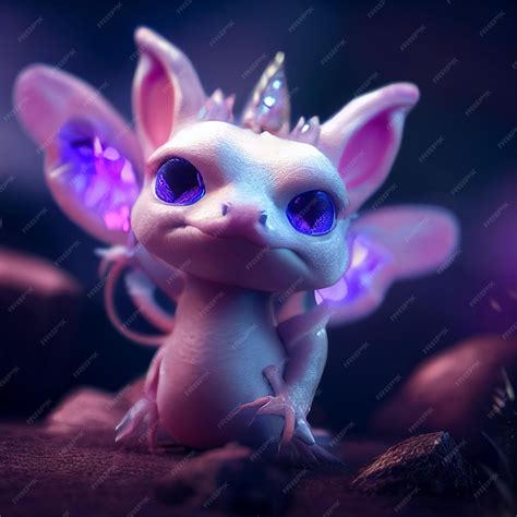 Premium Photo | Cute chibi little dragon fantasy illustration