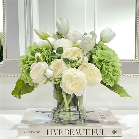 Flovery Hydrangea Floral Arrangement in Vase & Reviews | Perigold ...