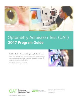 Fillable Online ADA.org/oat: Optometry Admission Test Sample Test Items ...