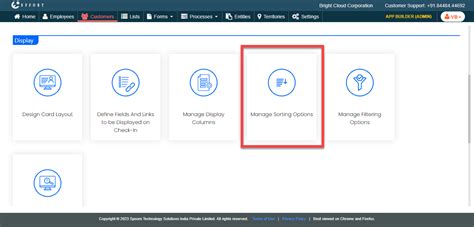 Manage Sort Criteria