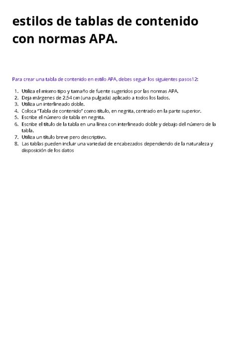 Tabla De Contenido Apa _ Tabla De Contenidos Ejemplos – ULJAA