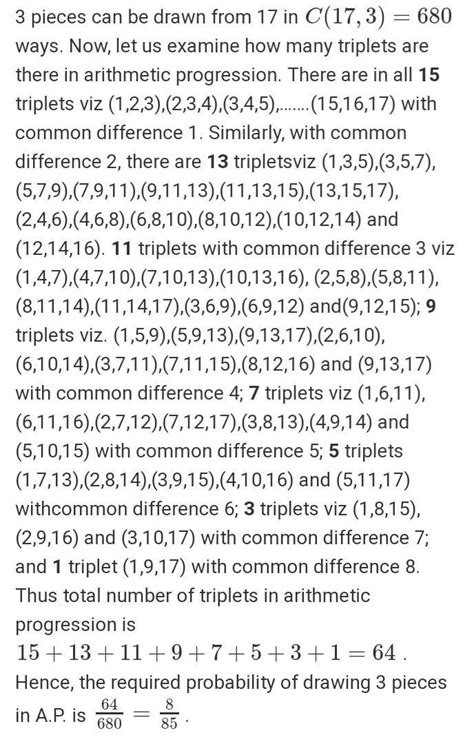 The numbers 1 to 17 are written on 17 pieces of paper and dropped into ...