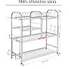 DEMIQON 24 x 24 inch Stainless Steel 4 Shelf Kitchen Rack | Bartan Rack ...
