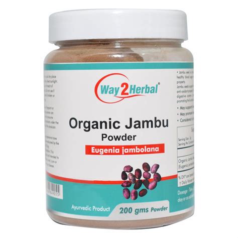 Buy Way2Herbal Organic Jambu Beej Powder (200 Gram Pack of 1) Online at ...