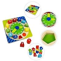 Buy Toyshine Wooden Shape Sorting Blocks Teaching Clock with Geometry ...