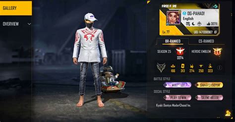 Pahadi Gamer’s Free Fire ID, K/D ratio, guild, income, and more stats ...