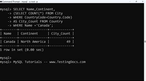 MySQL Subquery 的图像结果