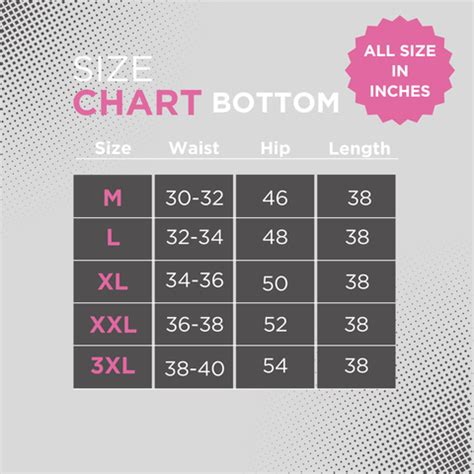 Updated Size chart cord set – anastyaoverseas