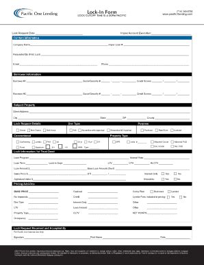 Fillable Online Lock-In Form Fax Email Print - pdfFiller