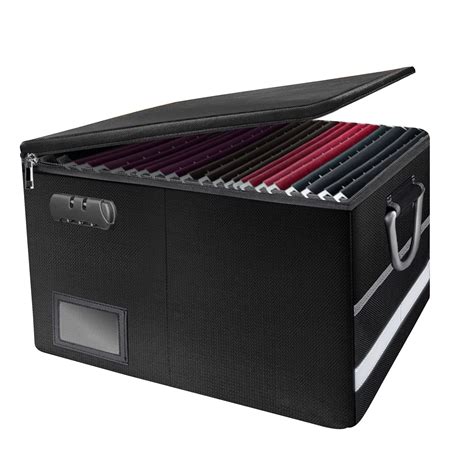 Image result for Portable File Box with Handle Lock