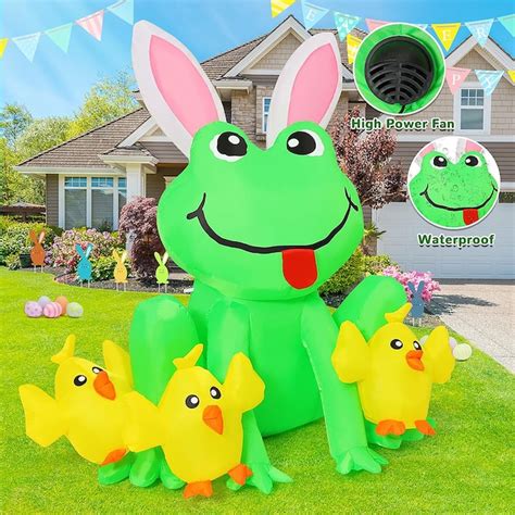 GOOSH 43.2-in H Lighted Easter Inflatable DJ-QT-91013 at Lowes.com