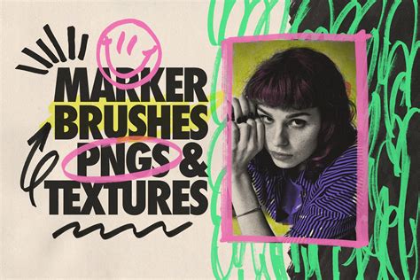 Markers Kit | Photoshop Brushes & 850+ PNG Scribbles | Indieground