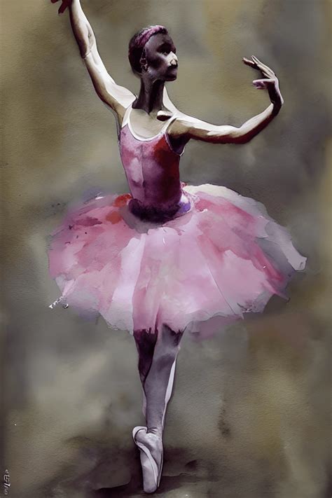 Ballet Dancer Watercolor Painting