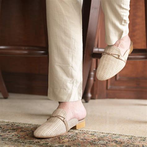 Ozan | Men Shoes | Beige Cushioned Sole Mules – Coral Haze