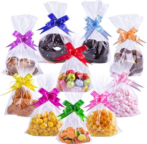 Amazon.com: 100PCS Clear Cellophane Treat Bags - 6" X 10" Resealable ...
