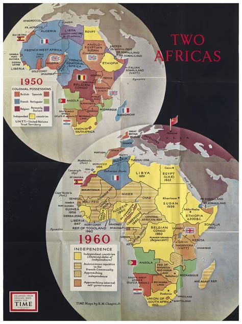Striking map of post-Colonial Africa by Robert M. Chapin - Rare & Antique Maps