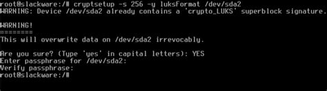 Installing Slackware with LVM/LUKS