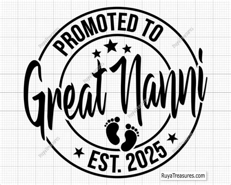 Buy Promoted to Great Nani Svg Png, Baby Announcement Svg, Established ...