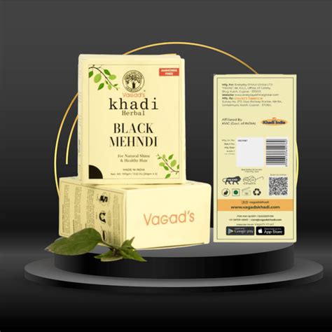 Vagad's Khadi Herbal Gramodaya Pure Natural Black Mehndi For Hair ...