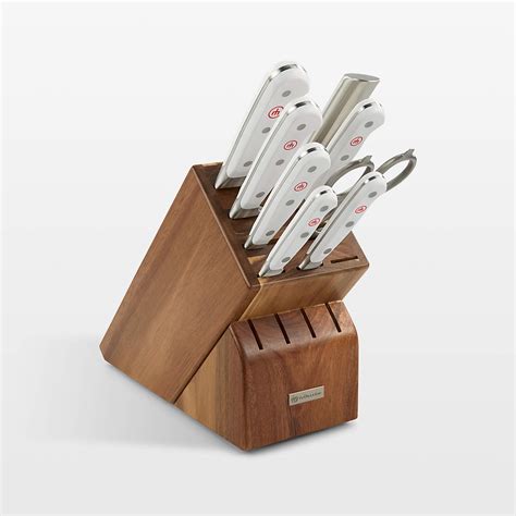 Wusthof Classic White 9-Piece Knife Block Set + Reviews | Crate & Barrel