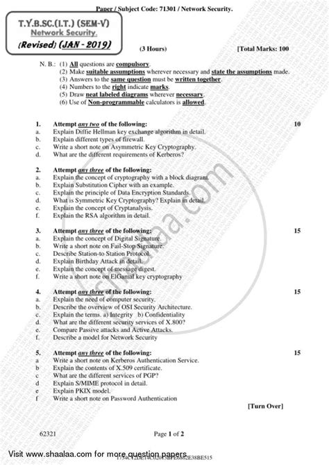 Network Security 2017-2018 B.Sc IT (Information Technology) (IDOL ...