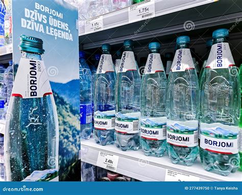Borjomi Mineral Water on a Supermarket Shelf. Editorial Image - Image ...