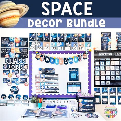 Space Classroom Decor Bundle | Classroom Bulletin Board Display Posters ...