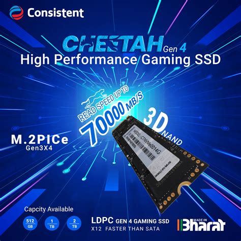 Consistent 1TB SSD Up to 7,000 MB/s PCIe Gen 4.0 NVMe (2280) Internal ...
