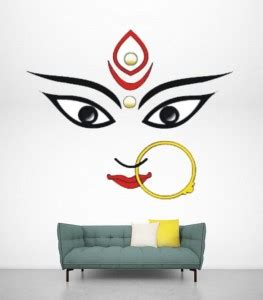 PARTHDECORE 60 cm maa durga 3D wall sticker Self Adhesive Sticker Price ...