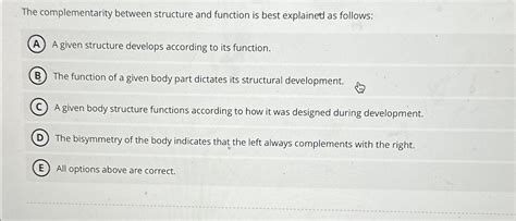 Image result for Complementarity of Structure and Function