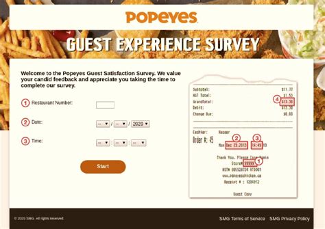 TellPopeyes - Popeyes Survey at www.tellpopeyes.com