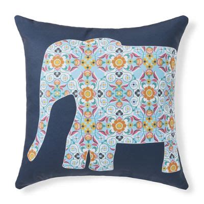 Harlow Ellie/Navy Outdoor Pillow | Grandin Road