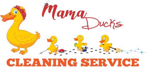 Download Mama Ducks Cleaning Service Logo - Cartoon - ClipartKey