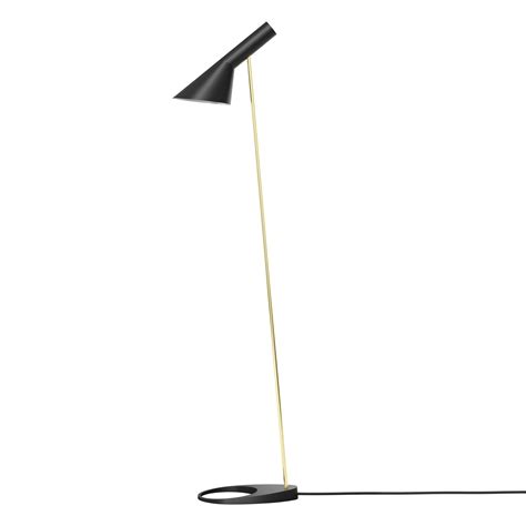 Louis Poulsen AJ floor lamp, brass - black | Finnish Design Shop