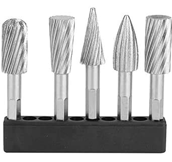High Speed Steel Rotary Files 5pcs 1/4inch Hex Shank High Speed Steel ...
