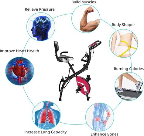 Buy PEXMOR 3 in 1 Adjustable Folding Exercise Bike Convertible Magnetic ...