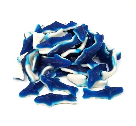 Blue Baby Sharks Gummy Candy, Fantastic Gummy Sharks, Blue Raspberry ...
