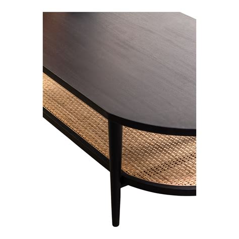 Alec Oak Wood & Rattan Coffee Table – Nismaaya Decor